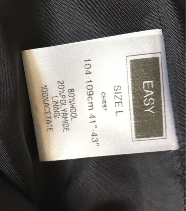 EASY Płaszcz Wełniany L XL Klasyczny Bosmanka Peacoat Elegancki Nowy !