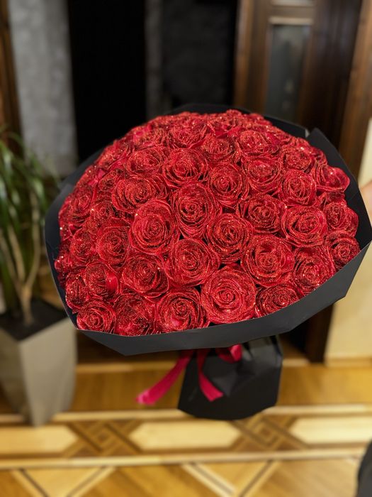 Букетик з атласної ленти