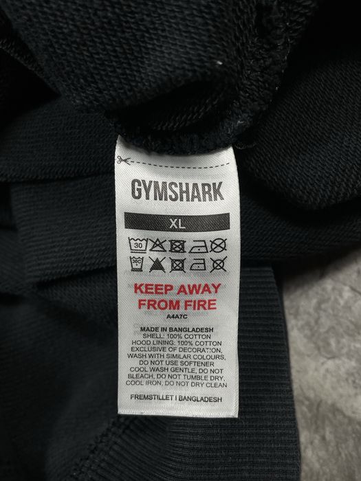 Худі кофта gymshark джимшарк оригінал чоловіча толстовка чорна з капюшоном оверсайз raise the bar xl