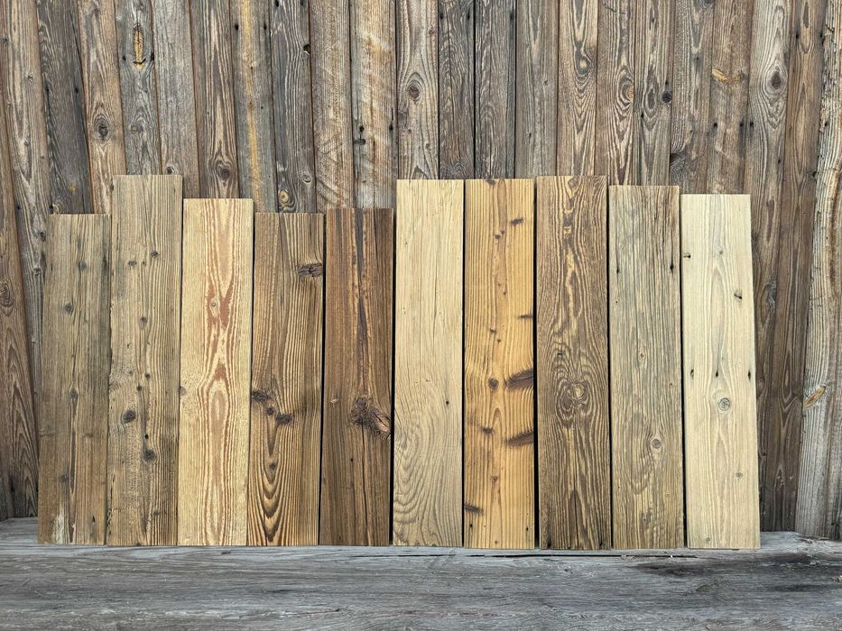 Deski z odzysku autentyczne, szczotkowane suche ściany poddasze sufit