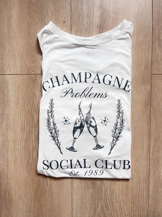 Biala koszulka t-shirt na krotki rekaw oversize M
