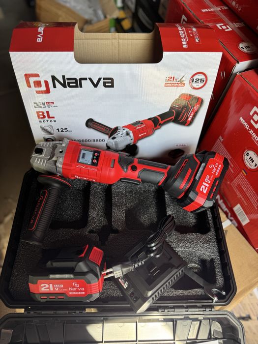 Акумуляторна болгарка NARVA NAG-125 PRO BL поворотная бесщеточная