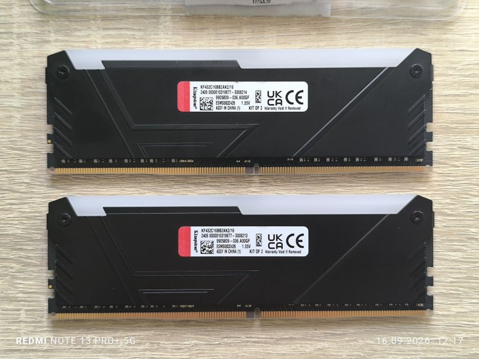 Pamięć RAM ARGB DDR4 16GB (2x8) 3200 CL16 Kingston Fury Beast