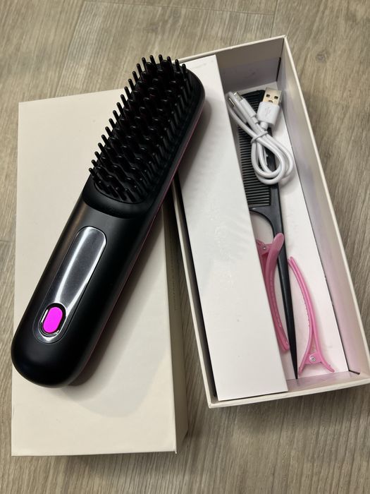 Аккумуляторна бездротова щітка для випрямлення волосся