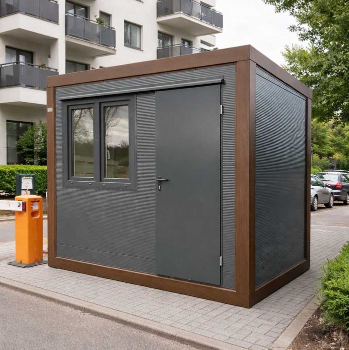 Kontener Stróżówka Portiernia Punkt Ochrony Pawilon Kiosk Domek gospodarczy 3×2 m – Płyta 120 mm PROMOCJA !!!