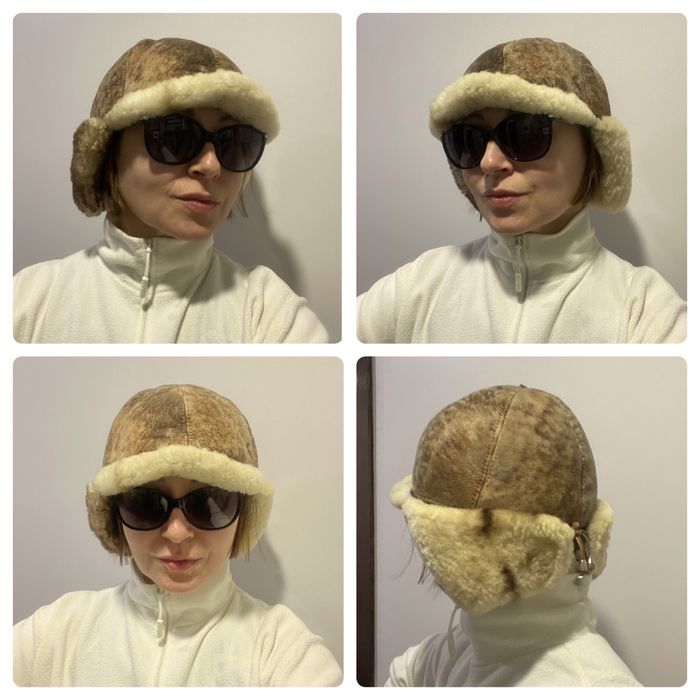 Шапка ушанка из натуральной овчины