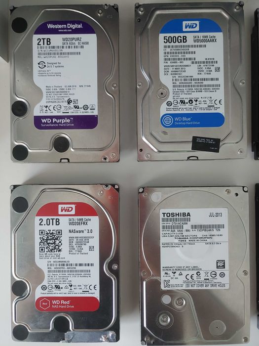 HDD 3.5 жорсткий диск WD Seagate Toshiba 500GB 1TB 2TB комплект