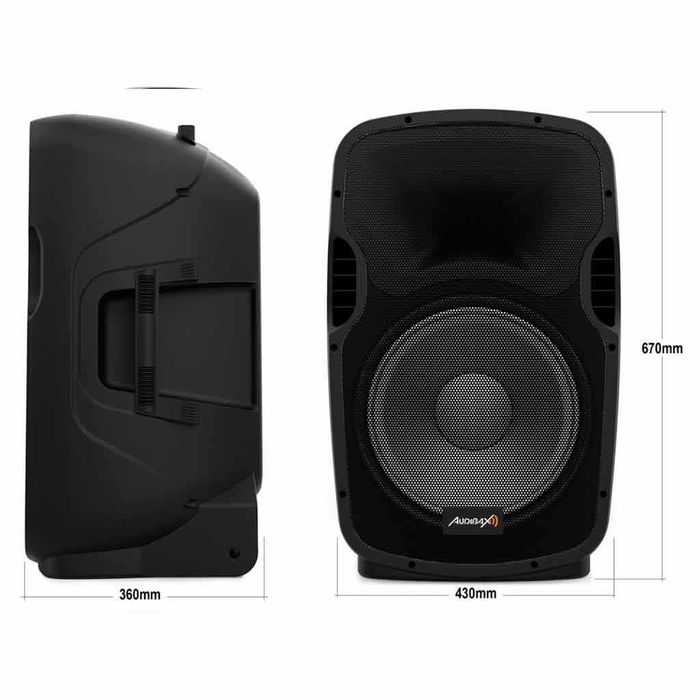 Pack Profissional Colunas Som Amplificadas 1200W RGB Bluetooth Usb TOP