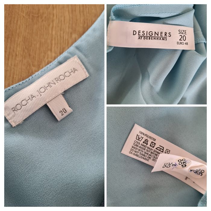 Sukienka Suknia zdobiona koralikami. Rozmiar 4XL 20 48. Kwiaty. Błękit