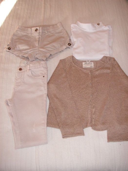 Calças e Casaco Zara e Calção Patricia Mendiluce T-3, 3/4 e 4/5 Anos