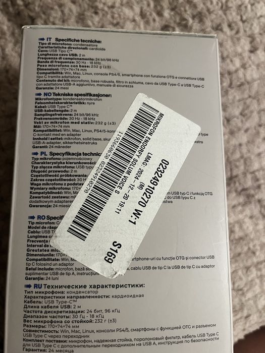 Mikrofon plus uchwyt do mikrofonu