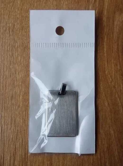 Nieśmiertelnik zawieszka ze stali szlachetnej Wisiorek do graweru 2x3