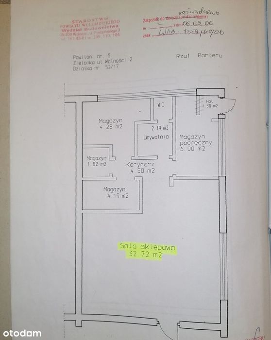 Sprzedam lokal handlowo - usługowy w Zielonce K /W-wy 57m2