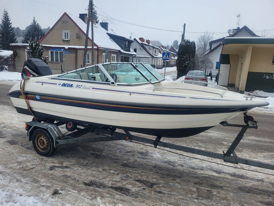 Lodz lodka motorowka BELLA 512 excel sportowa Open bowrider mercury 75