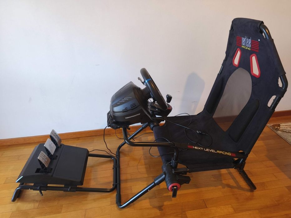 Cockpit Next Level Racing + Volante Thrustmaster T300RS GT + Manete TH8S