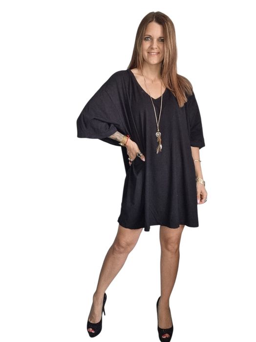 Czarna bluzka Ulla Popken Rozmiar 62/64