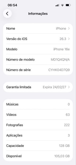 Iphone 16 e novinho