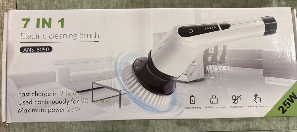 Escova de limpeza elétrica 7 em 1