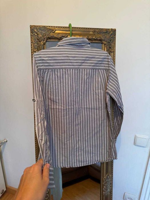 Брендова базова сорочка в полоску  некст від h&m 9-10років 140см