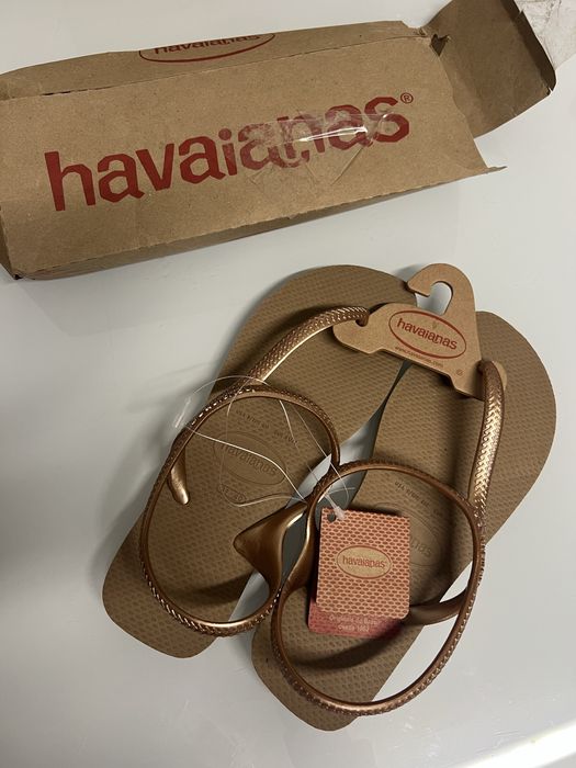 Havaianas rosa gold