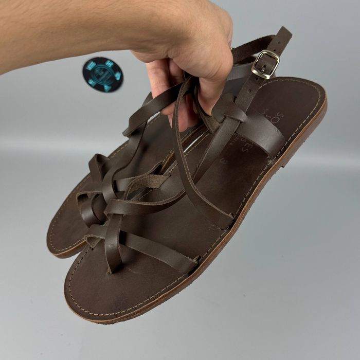 Ручна робота Socrates Sandals Greece босоножки сократ кожаные сандали сланцы вьетнамки черевики сандалії шкіряні тапки тапочки кожа для міста на пляж
