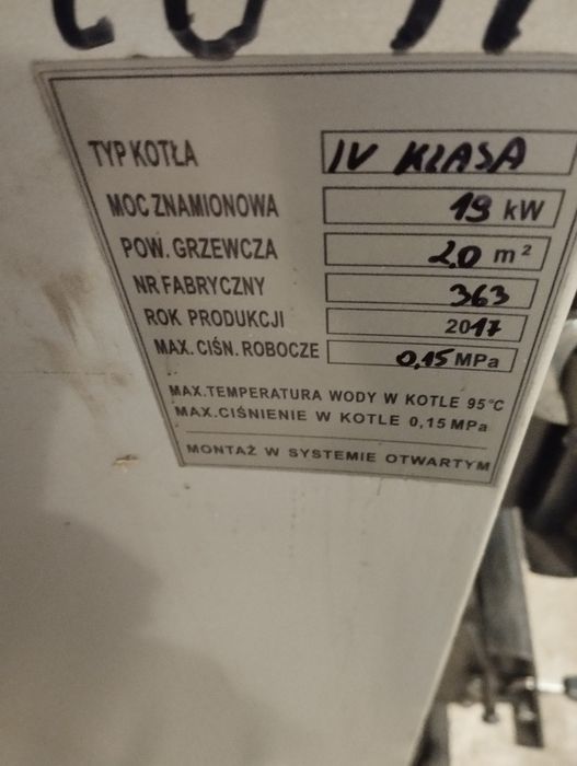 Części do pieca 19 kw