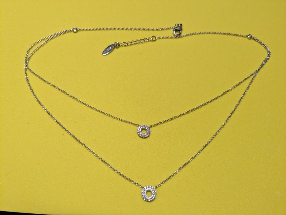 Wisiorek łańcuszek z zawieszką srebrny próba 925 Apart