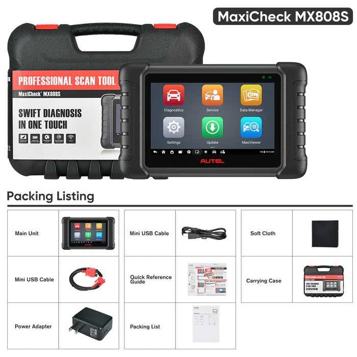 Autel MaxiCheck MX808S–Tester OBD2 Nowy Procesor 4 GB RAM Wydajniejszy 2026