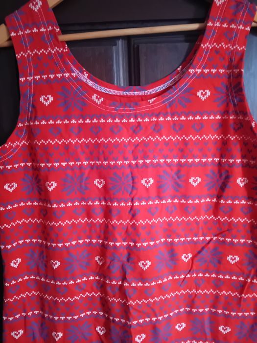 T-shirt de senhora manga cava vermelho L