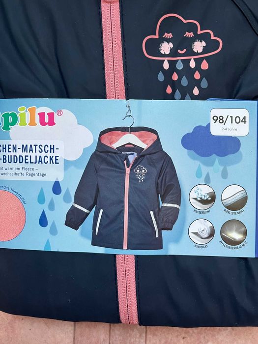 Грязепруф на флисе дождевик Lupilu 86 92 98 104 110 116 122 128