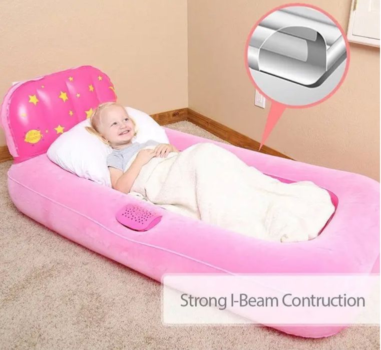 Дитяче надувне ліжечко Bestway 67496 з проектором, рожеве, 132/76/46см