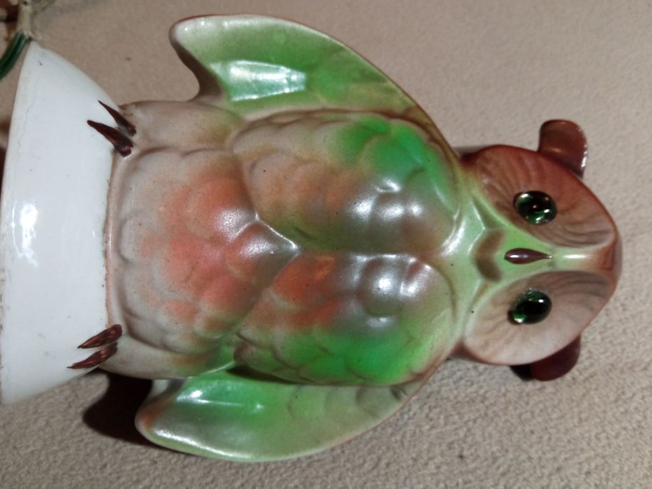 Lampka sowa  retro PRL-u lata 50.