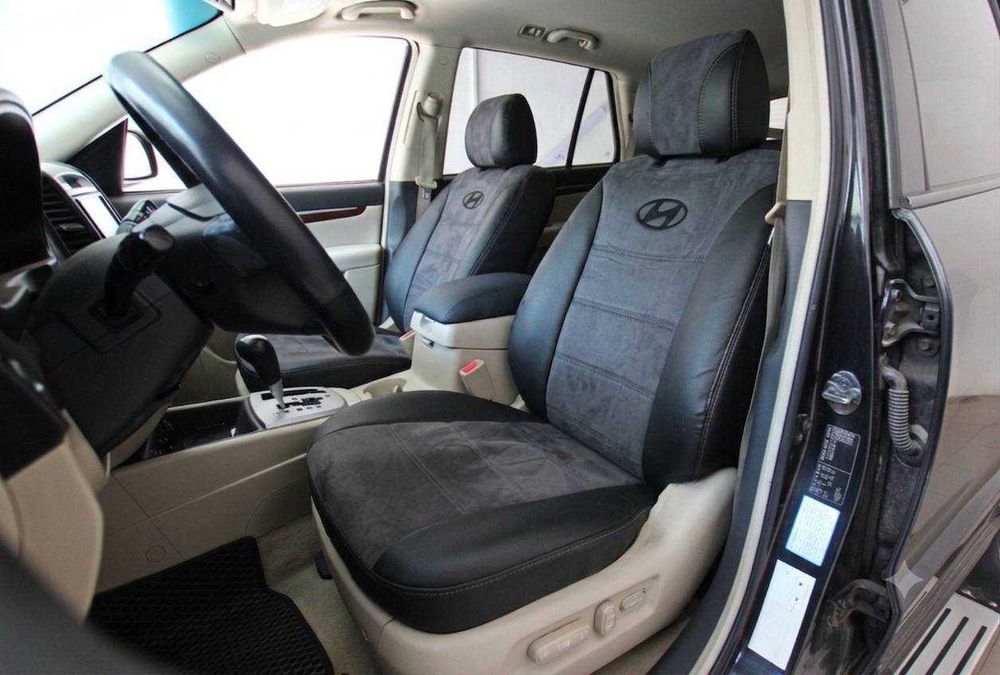 Чехлы в салон Hyundai Santa Fe Экокожа Модельные Новые EMC-ELEGANT