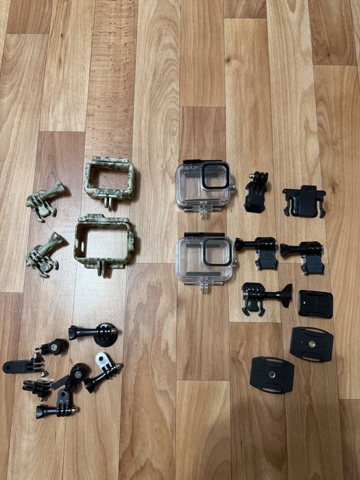 Великий набір аксесуарів для GoPro та екшн-камер + Аквабокси та Рамки