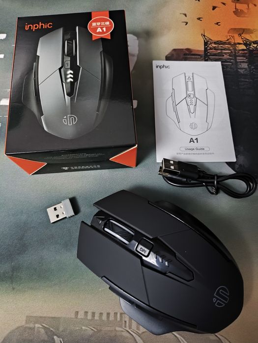 Бездротова миша Inphic A1 Bluetooth 5.0/4.0 + 2.4 GHz