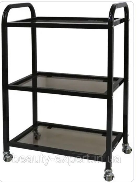 Візок стелаж косметологічний чорний