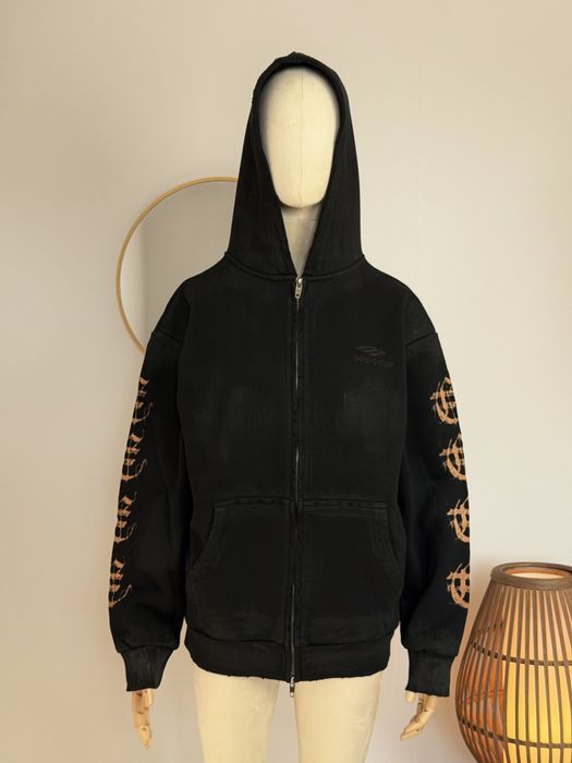 (M/L) Зіп-худі Balenciaga Heavy Metal Zip Hoodie.