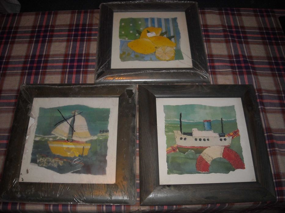 Quadros rusticos praia vintage Novos