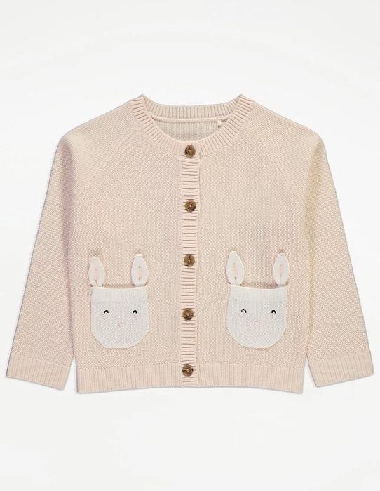 116-122 George bawełniany sweterek kardigan króliczek zajączek bunny