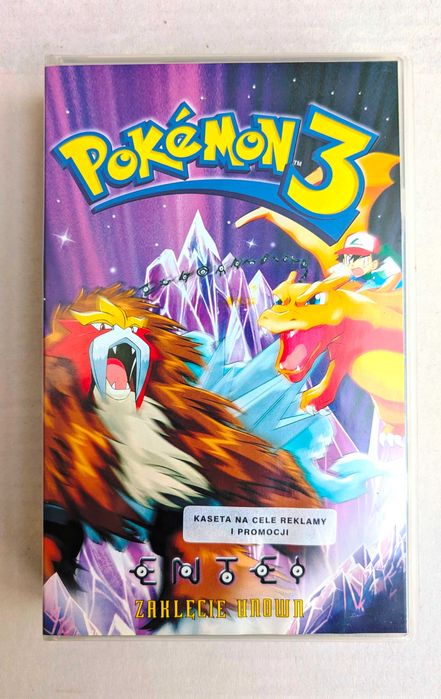 Pokemon 3: Zaklęcie Unown - nowa kaseta VHS polskie wydanie Unikat