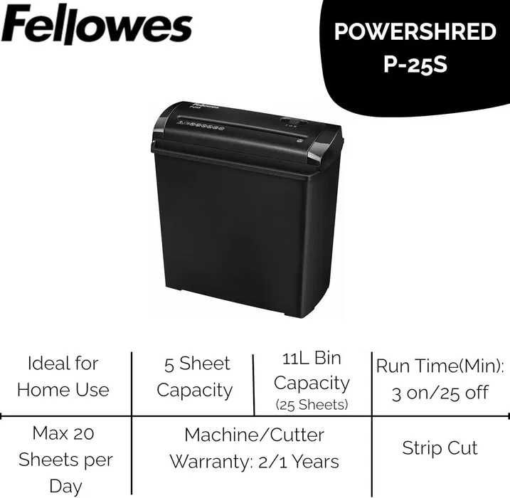 Niszczarka papieru do domu, Powershred P-25S