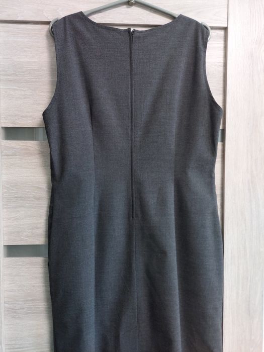 Сарафан женский серый на чехле, р.52-54. Офисная одежда.