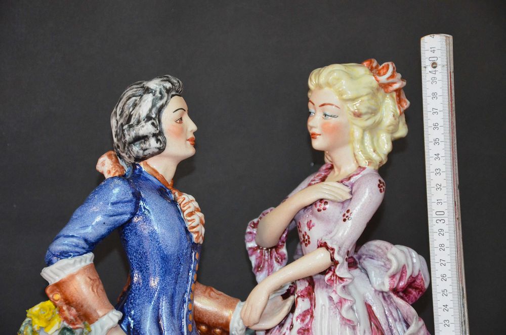 Roceram porcelana grupa figuralna "Romans", wysokość 41 cm