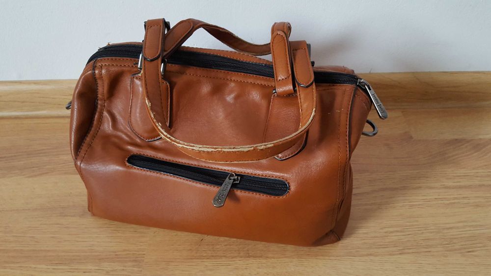 Torebka torba w stylu PRL skóra eko pojemna, wymiary 33x20x23 cm