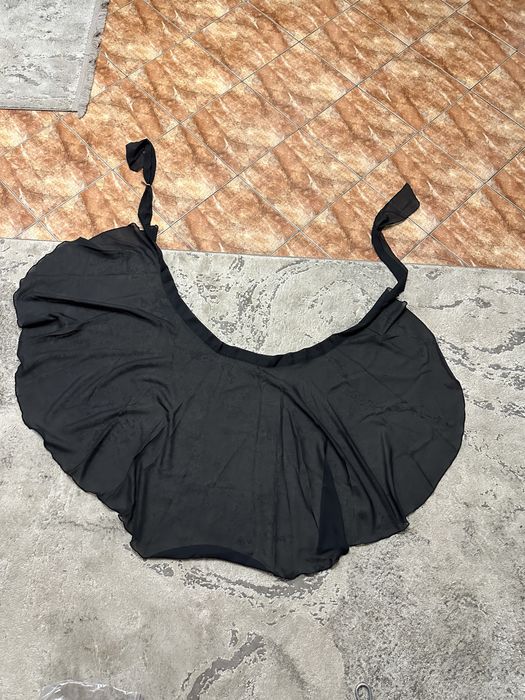 Шифонова юбка спідниця доя танців танцев гімнастики чорна універсальни