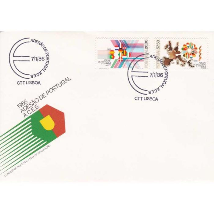 Séries de selos e blocos em envelopes do 1º dia em FDC