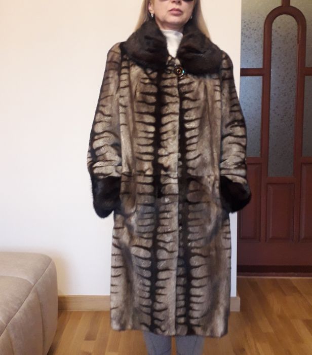 Шуба-пальто з хутра норки
