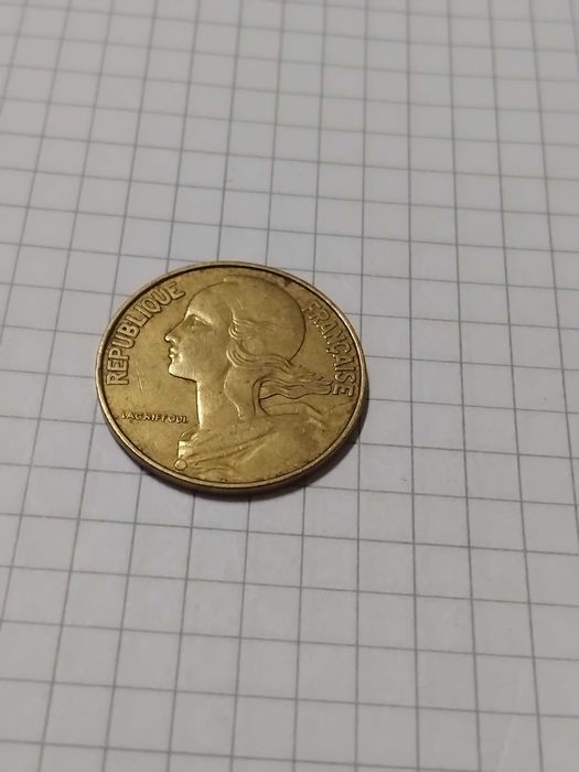 Moeda 20 centimes 1976  França