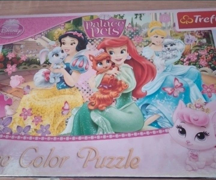 Trefl: puzzle dla dzieci Shine Color: Palace Pets Disney Nowe
