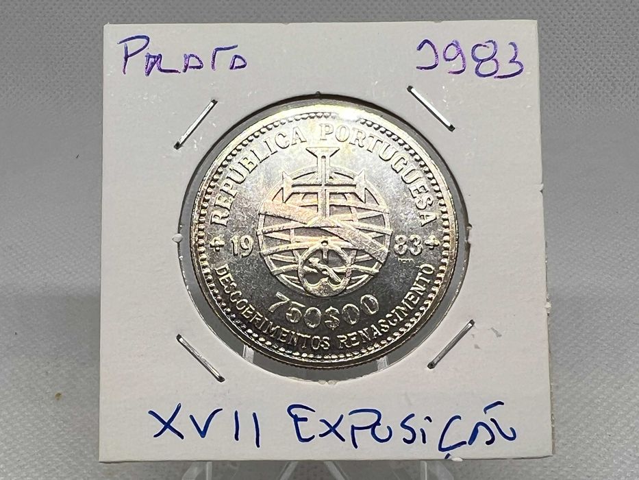 Portugal 1983 - 750 Escudos Prata - XVII Exposição Europeia de Arte, Ciência e Cultura